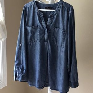 Lane Bryant Denim Top Sz 24